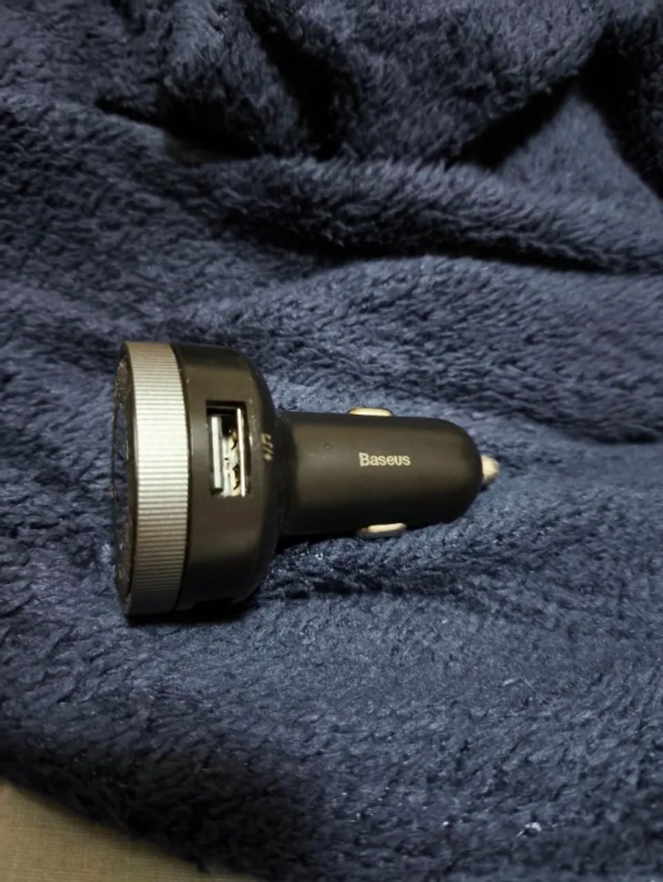 Carregador USB Baseus para carro com Bluetooth e Display - Foto 2