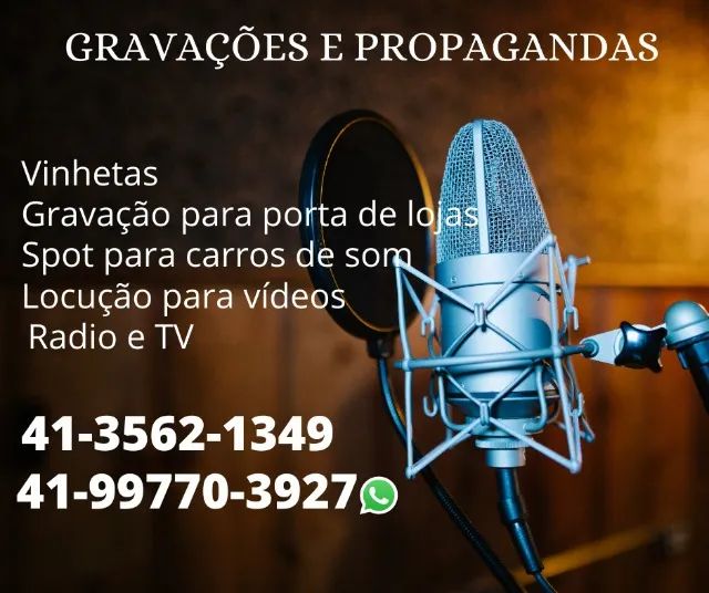 Gravação de vinhetas e spot para carro de som