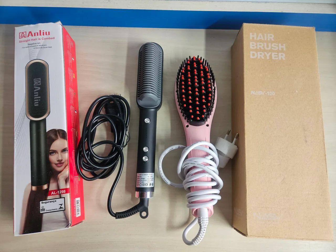 Kit de Escovas de Cabelo - Anliu e NASV - Novas!