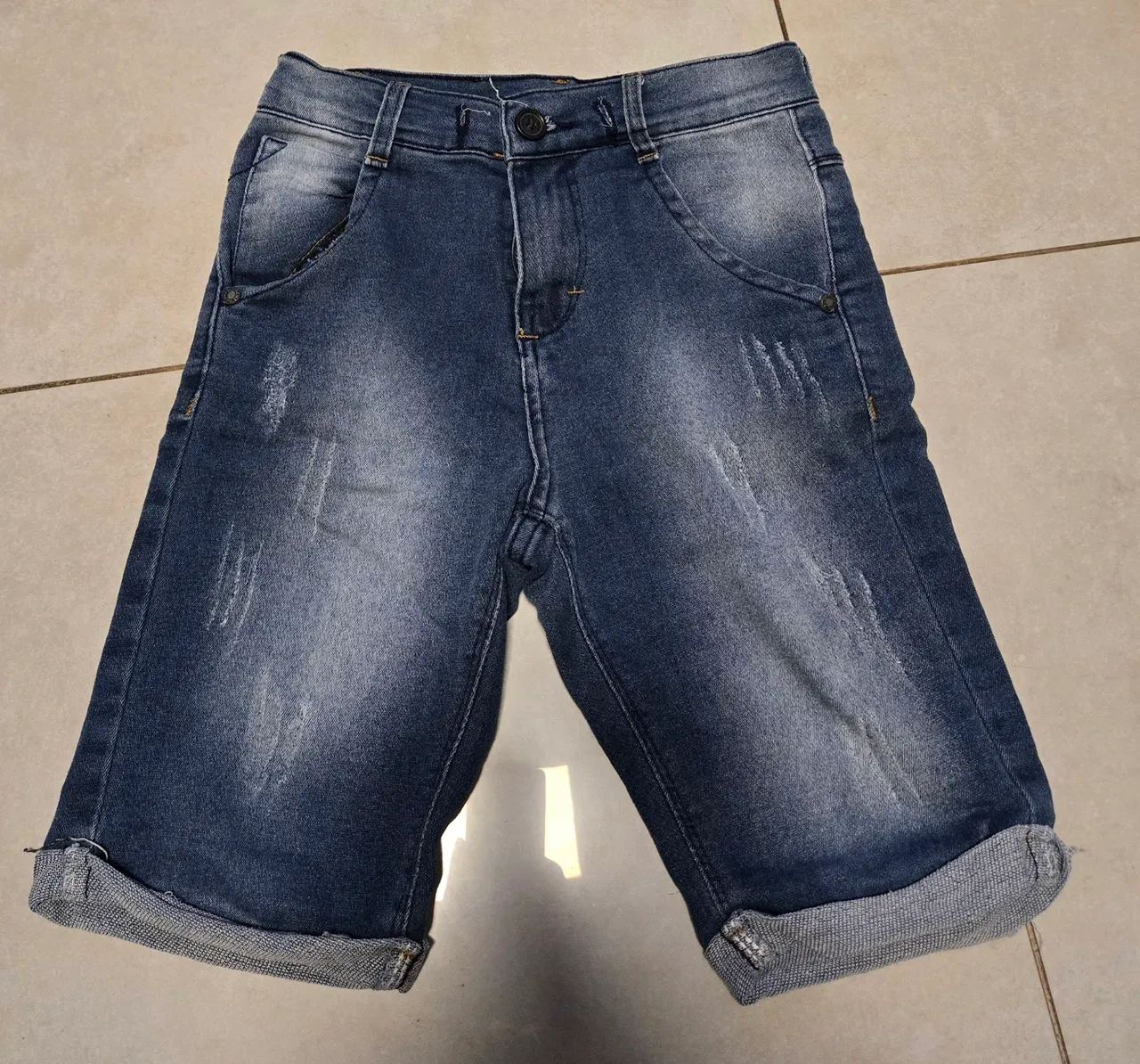 Bermuda Jeans Infantil- Tamanho 10