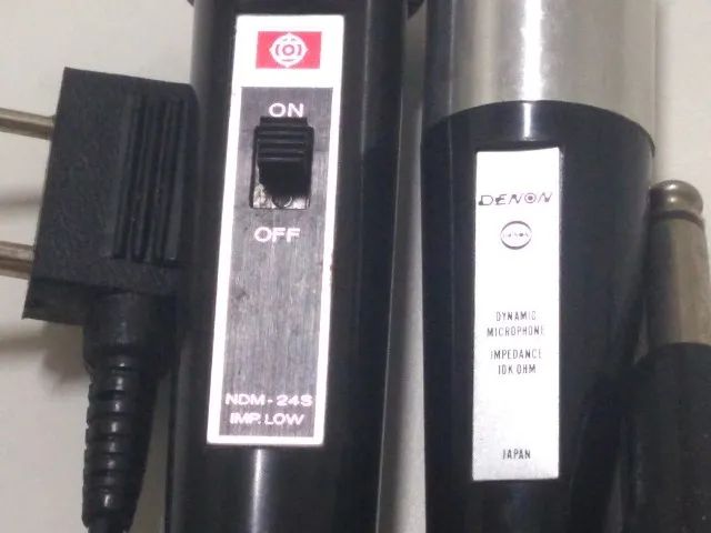 Microfones Antigos Hitachi e Denon para Tocafitas - Foto 5