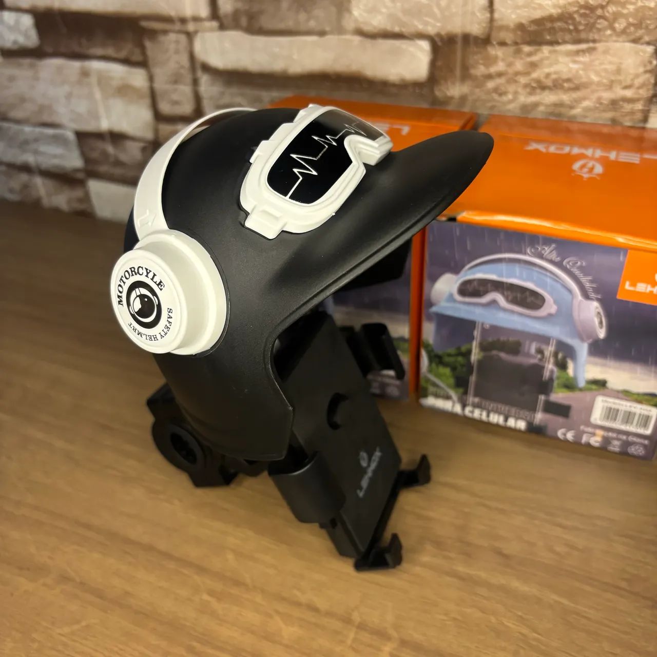 SUPORTE DE CELULAR COM CAPACETE - Foto 2