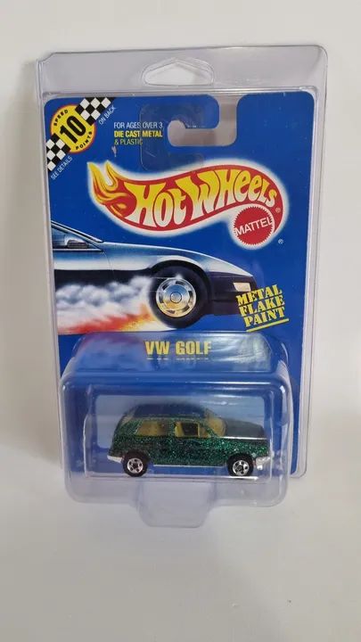 Hot Wheels Raro Volkswagen Golf  Verde Gliter Metal Flake 1990 - Foto 5