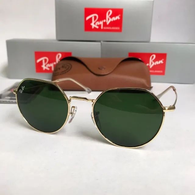 Óculos de sol ray-ban jack classic g-15 lentes de cristal - Foto 3