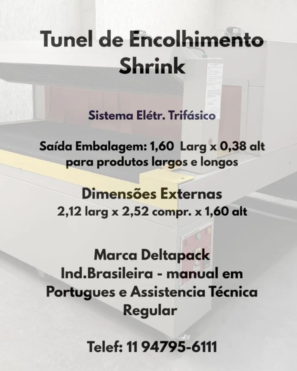 Maquina Túnel de encolhimento Shrink PE