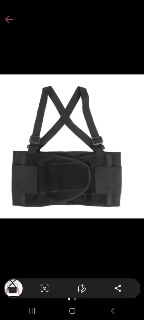 (Bota tamanho 39)e (cinta de segurança tamanho M) 