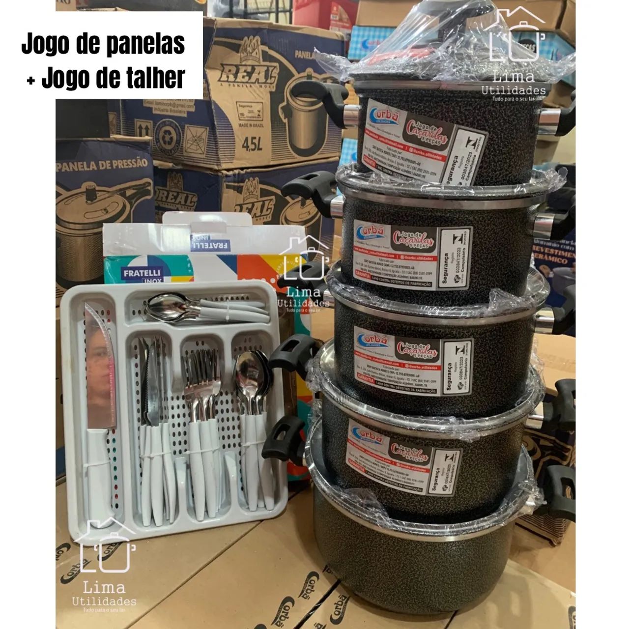 Jogo de panelas + kit de talheres  - Foto 2