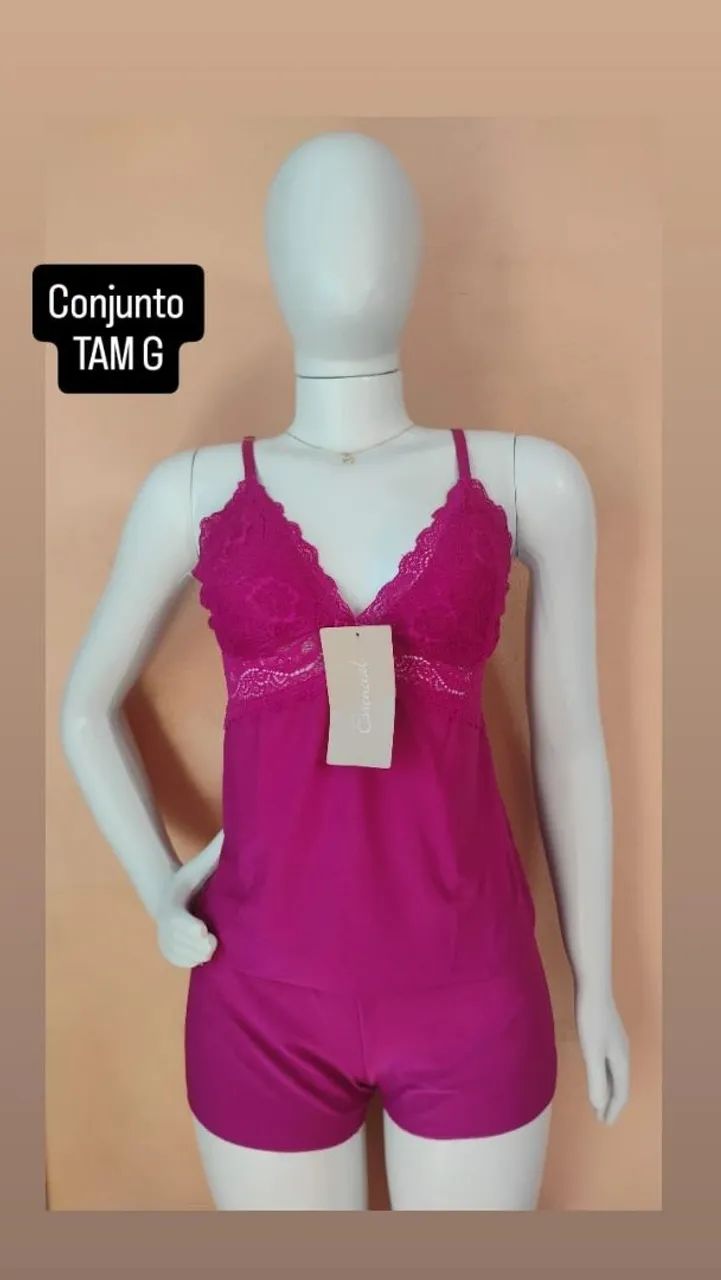 Conjunto de Lingerie Preto com Renda - Foto 4