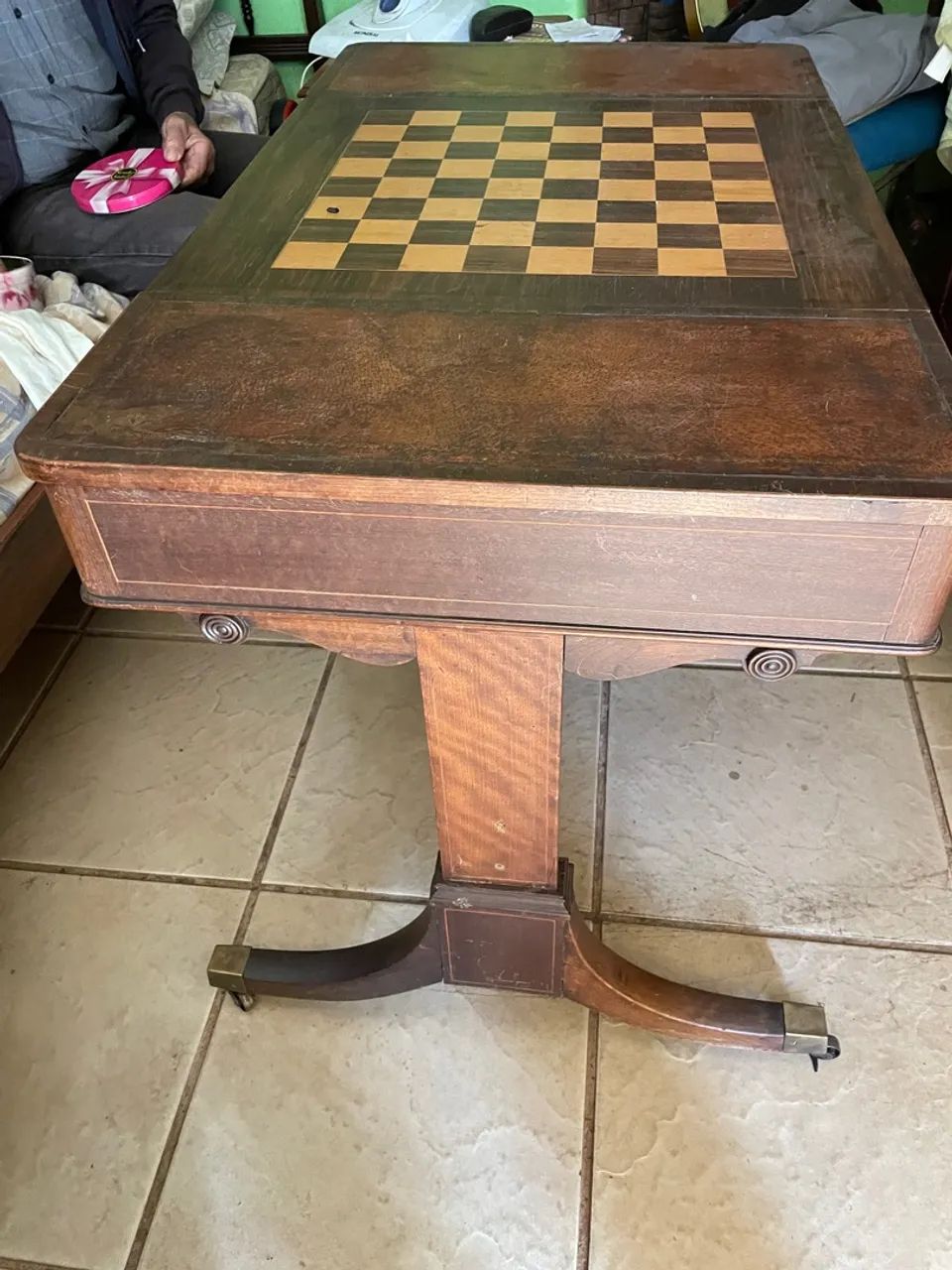 Mesa Madeira Maciça com Tabuleiro de Xadrez65576073175939122