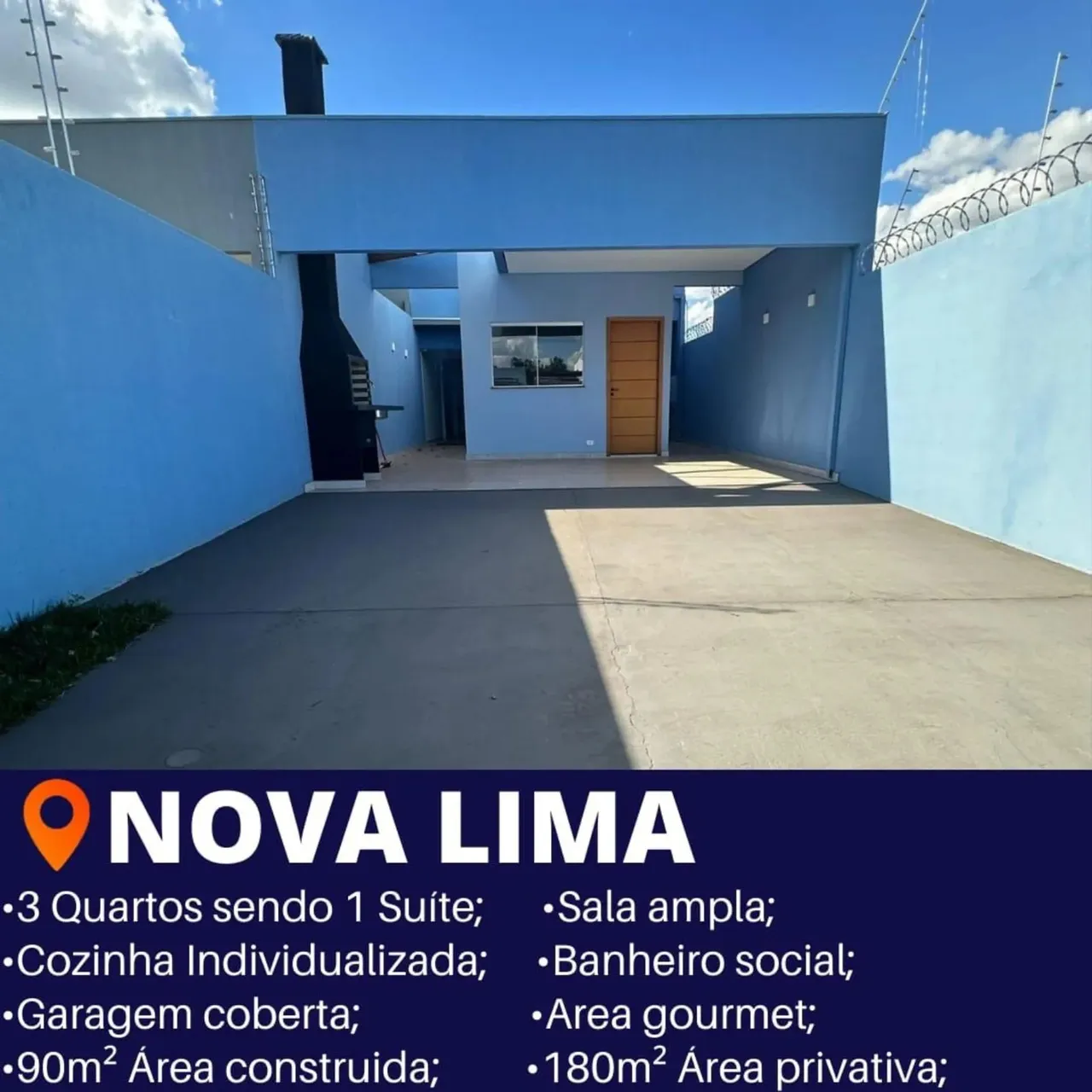 Casa á venda com 3 quartos sendo 1 suíte no Nova Lima em Campo Grande MS