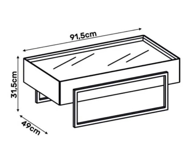 Conjunto Mesa de Centro e Aparador Pilar 100% MDF-SUPER OFERTA! - Foto 2