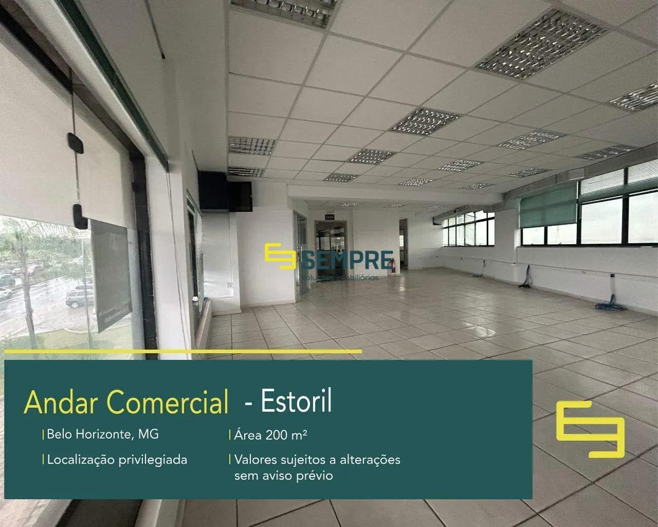 Andar corporativo para alugar na Raja Gabaglia - Estoril BH