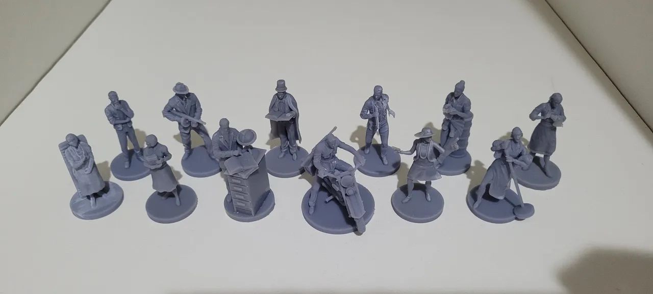 Miniaturas de personagens para jogos de arkham