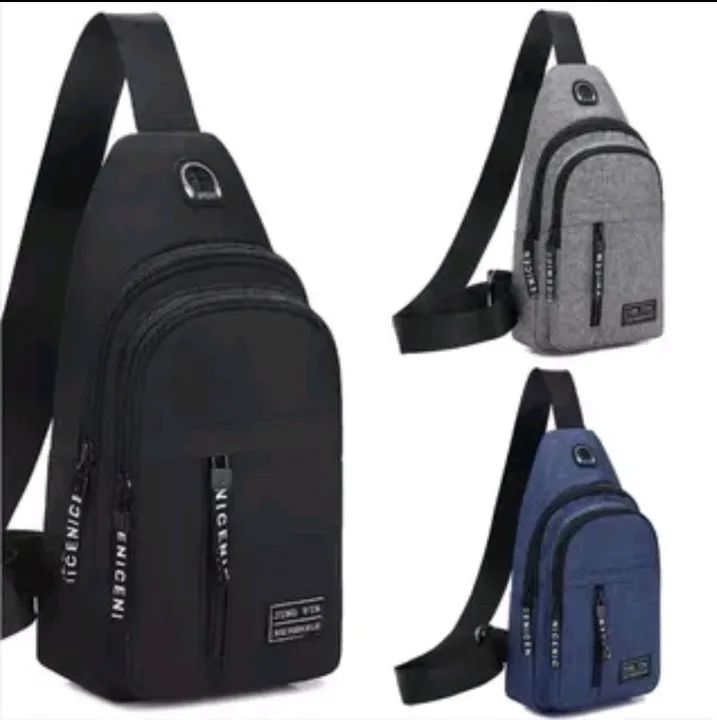 Mochila de Ombro Masculina Cinza - ICENICENI - Foto 2