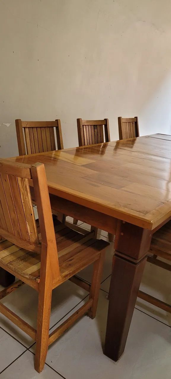 Mesa de Jantar de Madeira Maciça - Foto 3