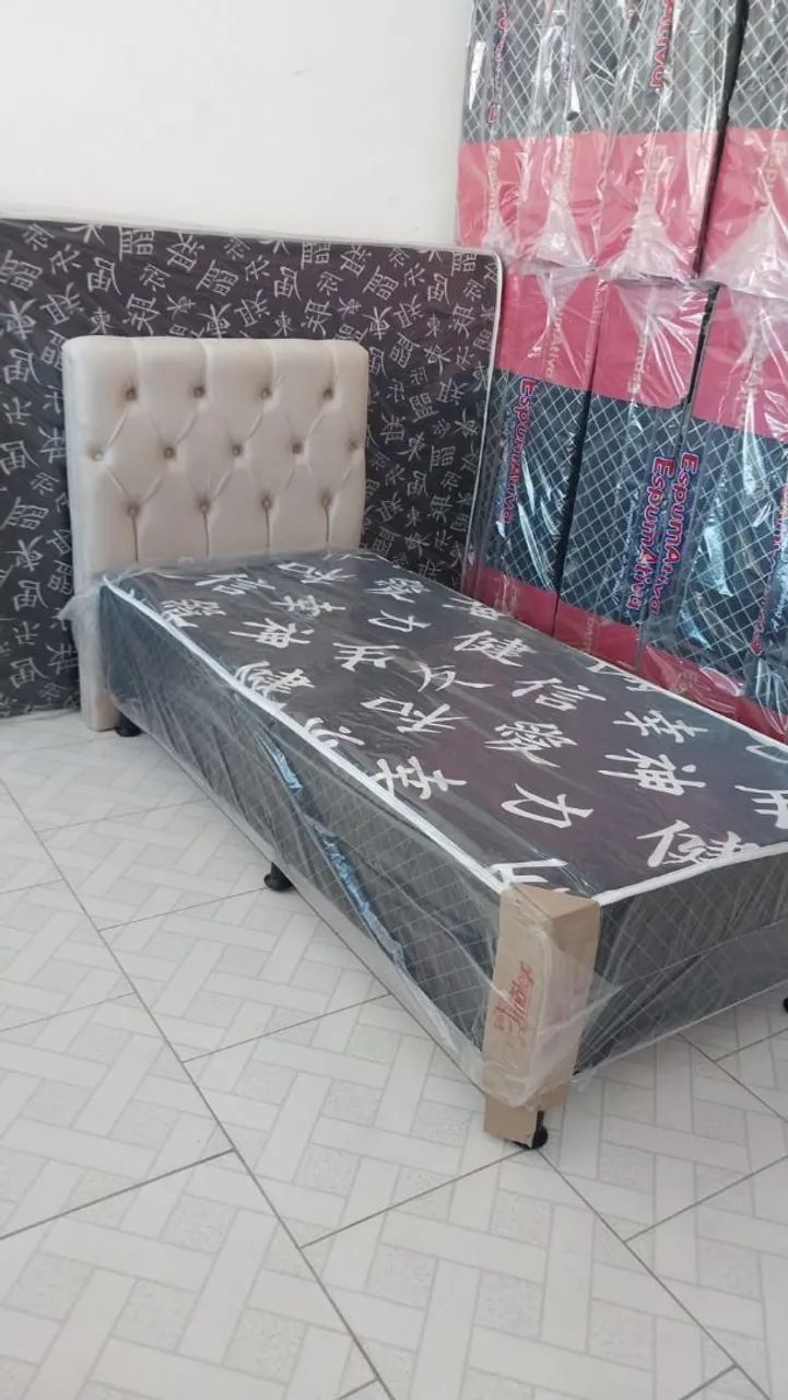 Cama Box Solteiro (CABICEIRA NÃO INCLUSA)
