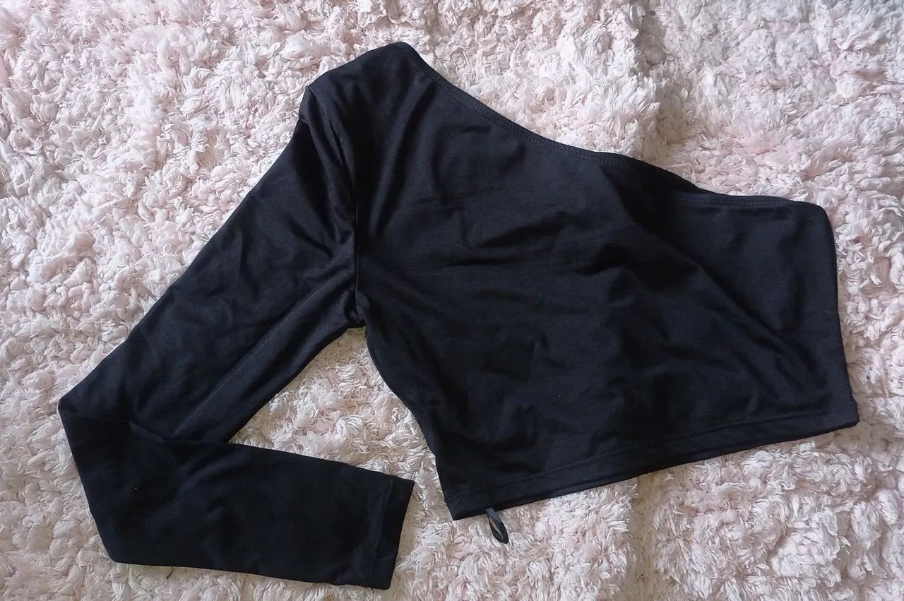 Blusa Cropped Manga Longa