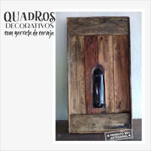 "Quadro Decorativo com Garrafa de Cerveja - Estilo e Originalidade para sua Parede - Foto 4