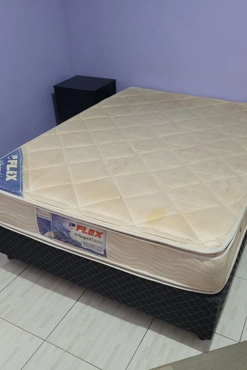 Cama Box Casal e Colchão Flex Superlastic Bilbao