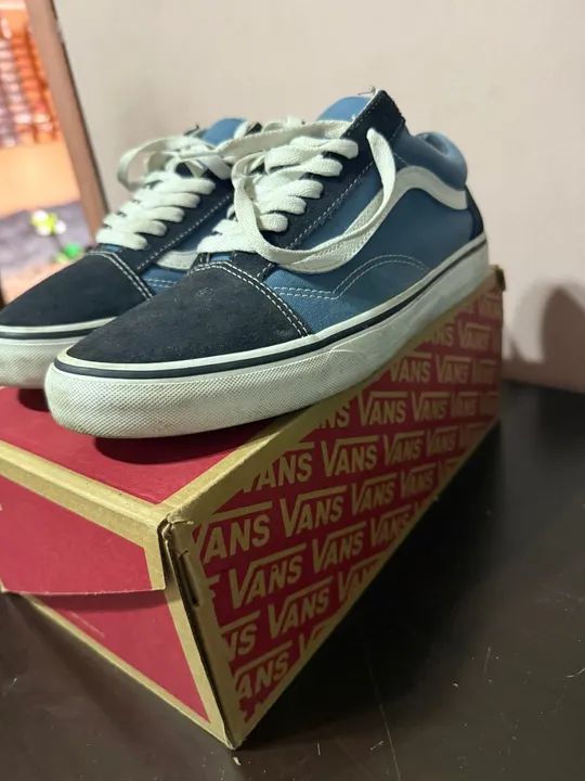 Tênis Vans Old Skool Azul e Preto - Foto 2