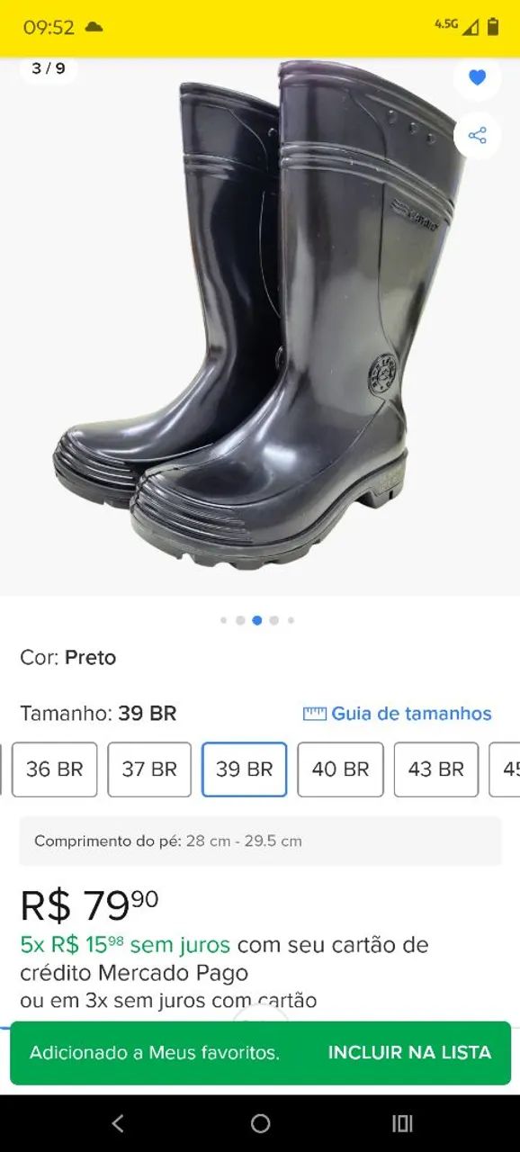 BOTAS DE SEGURANÇA EM BORRACHA 7 LÉGUAS CAPATAZ N° 38 P/ LIMPEZA, CHUVA<br>35,00 - Foto 5
