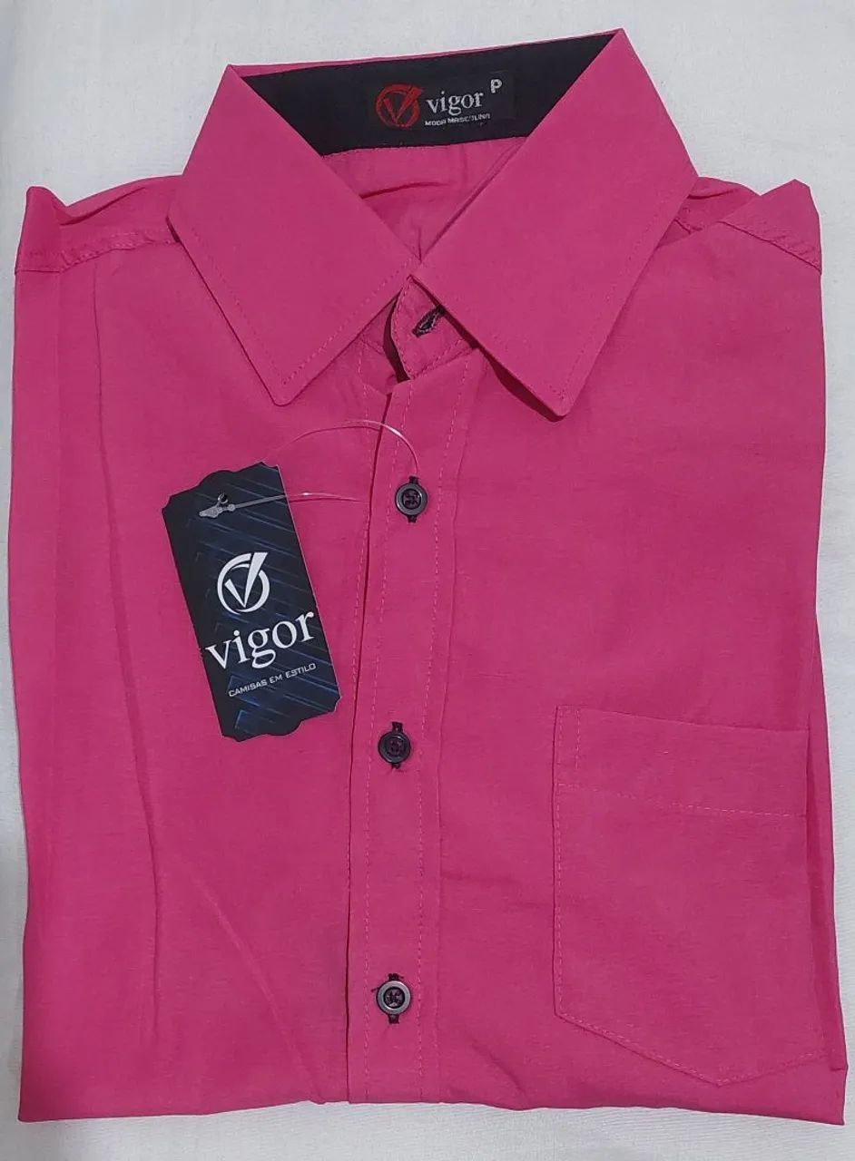 Camisa Social Rosa  ( P ) - Foto 5