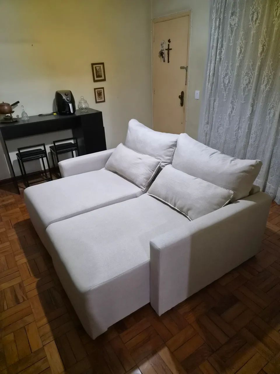 Sofá retrátil em linho cru - Foto 3