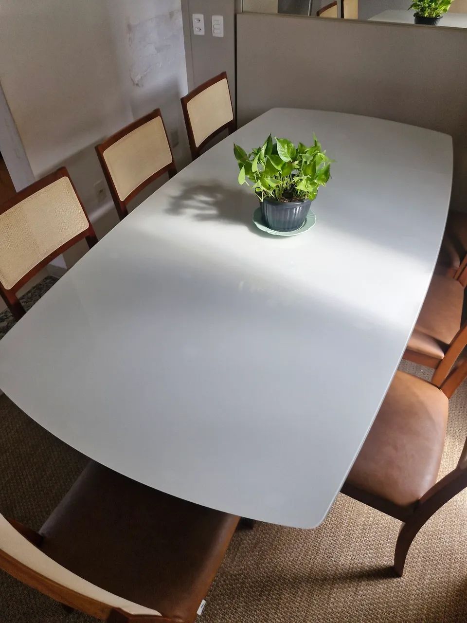 Mesa com tampo de vidro super estilosa - Foto 2