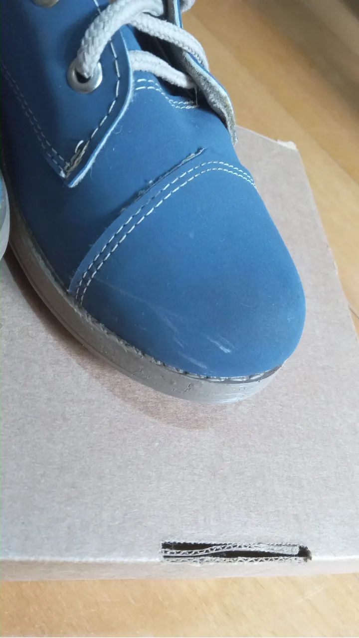 Bota feminina azul nº35 - Foto 3