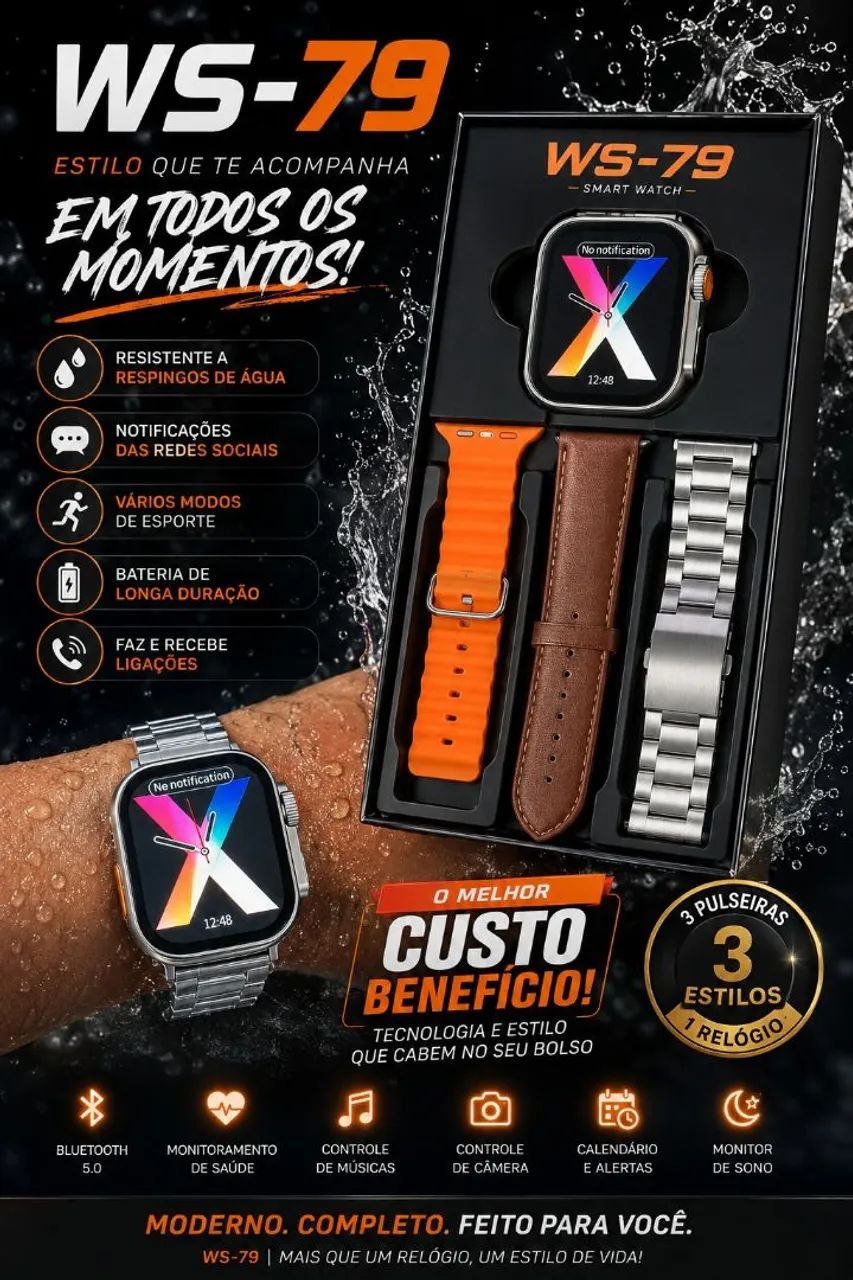 Relógio masculino smartwatch  - Foto 4