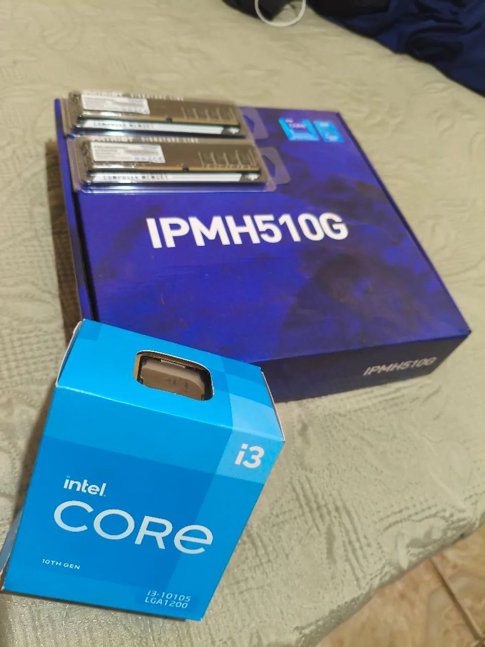 Kit placa mãe processador memória ram