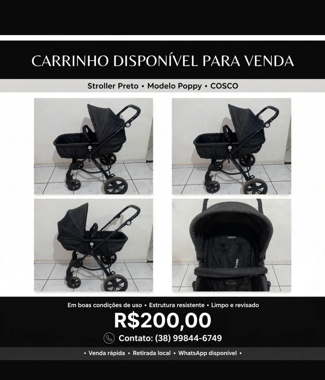 carrinho moisés  - Foto 4