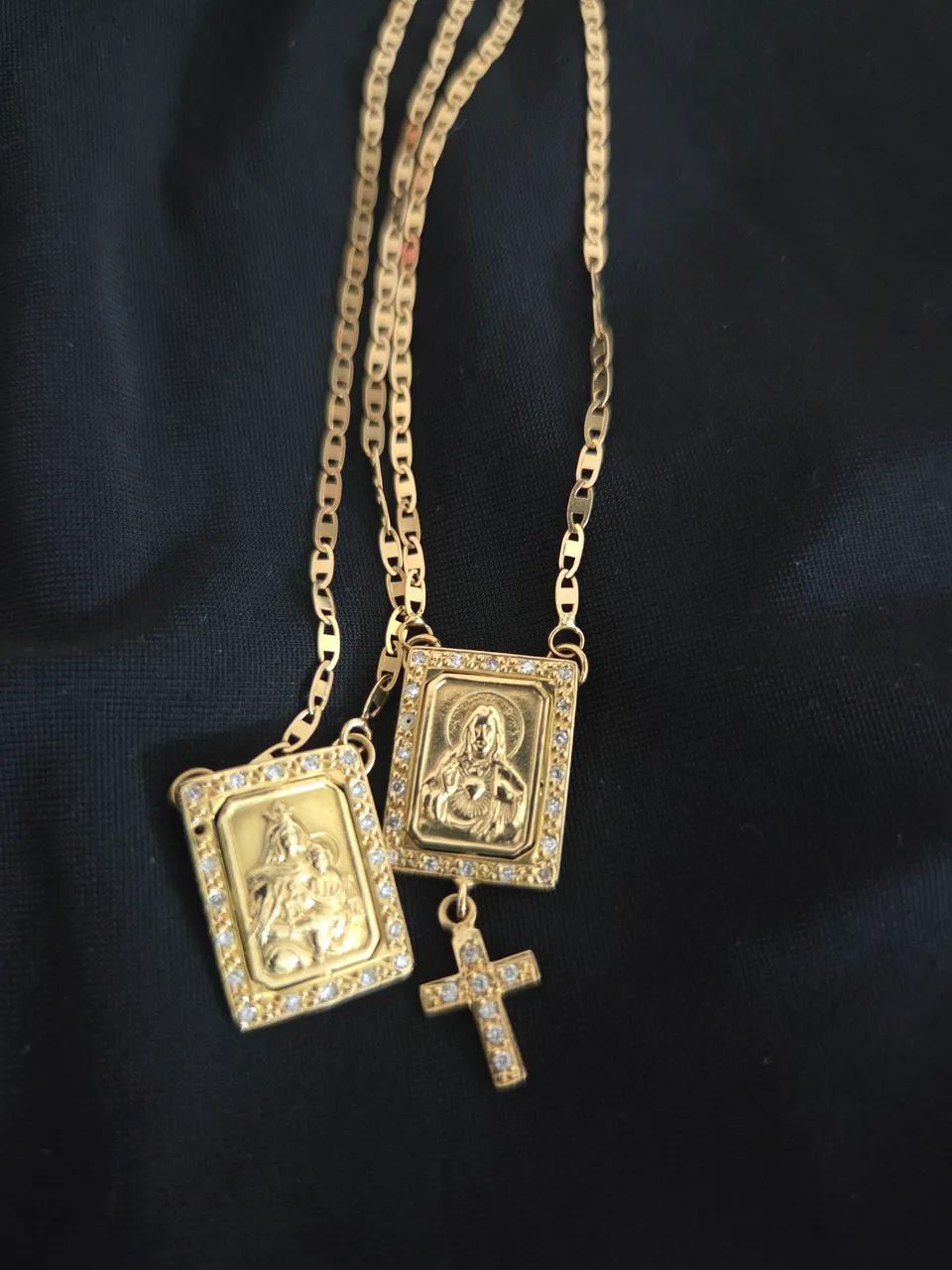 Cordão de ouro escapulário  - Foto 2
