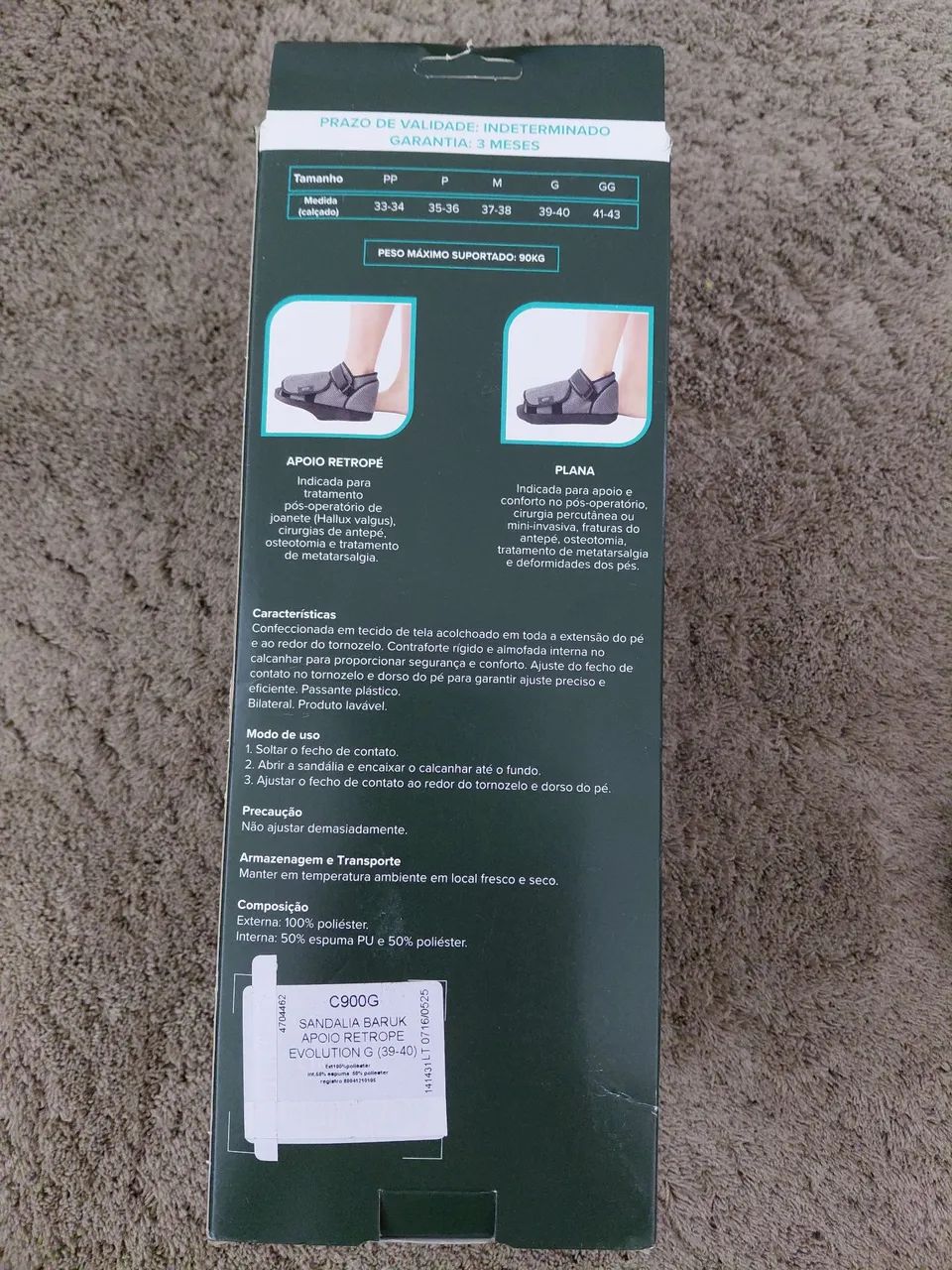 Sandália Baruk Apoio Retrope Hallux Valgo Chantal Evolution - Foto 5