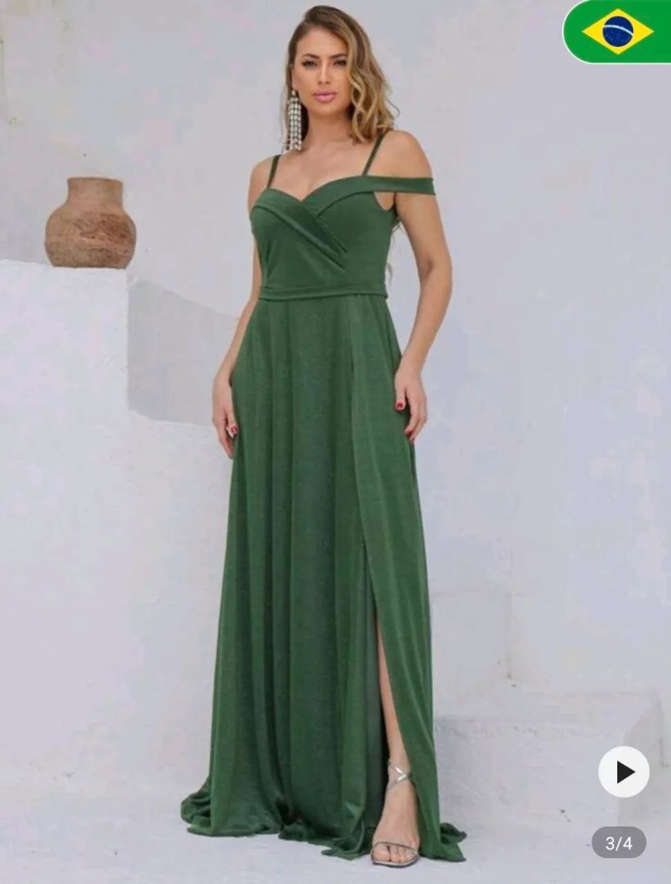 Vestido Madrinha Verde Oliva
