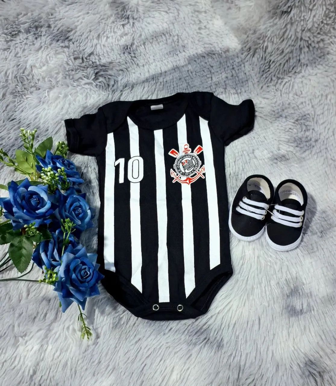 Bodys time de futebol mais sapatinhos - Foto 3