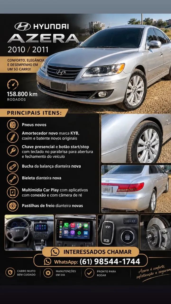 Hyundai Azera GLS 3.3 V6 24V 4P AUT. 2011