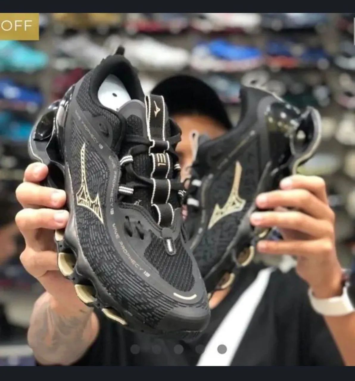 Tênis Mizuno prophcy 13 dourado  - Foto 2