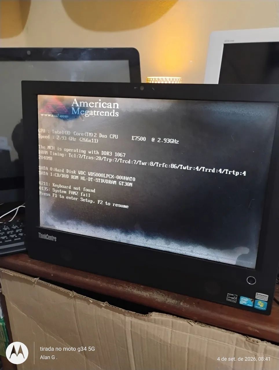 Pc ALL in one IBM Thinkcentre ( avarias na tela ) funcionando !!  - Foto 3