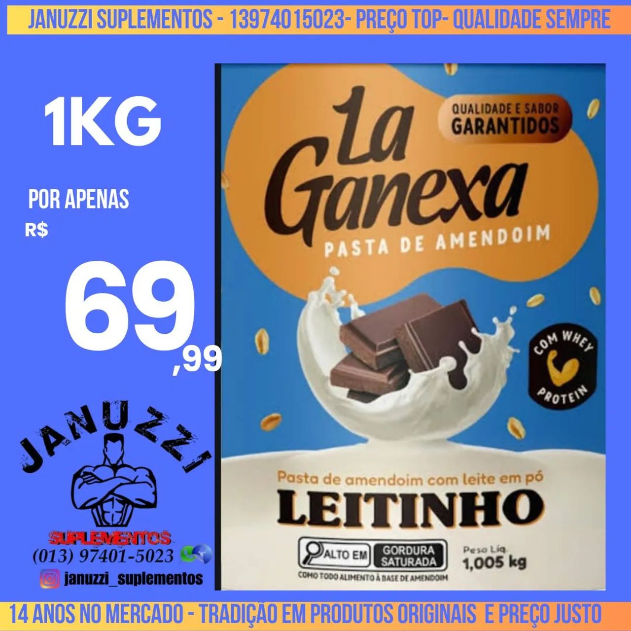PASTA DE AMENDOIM LAGANEXA 1.005KG