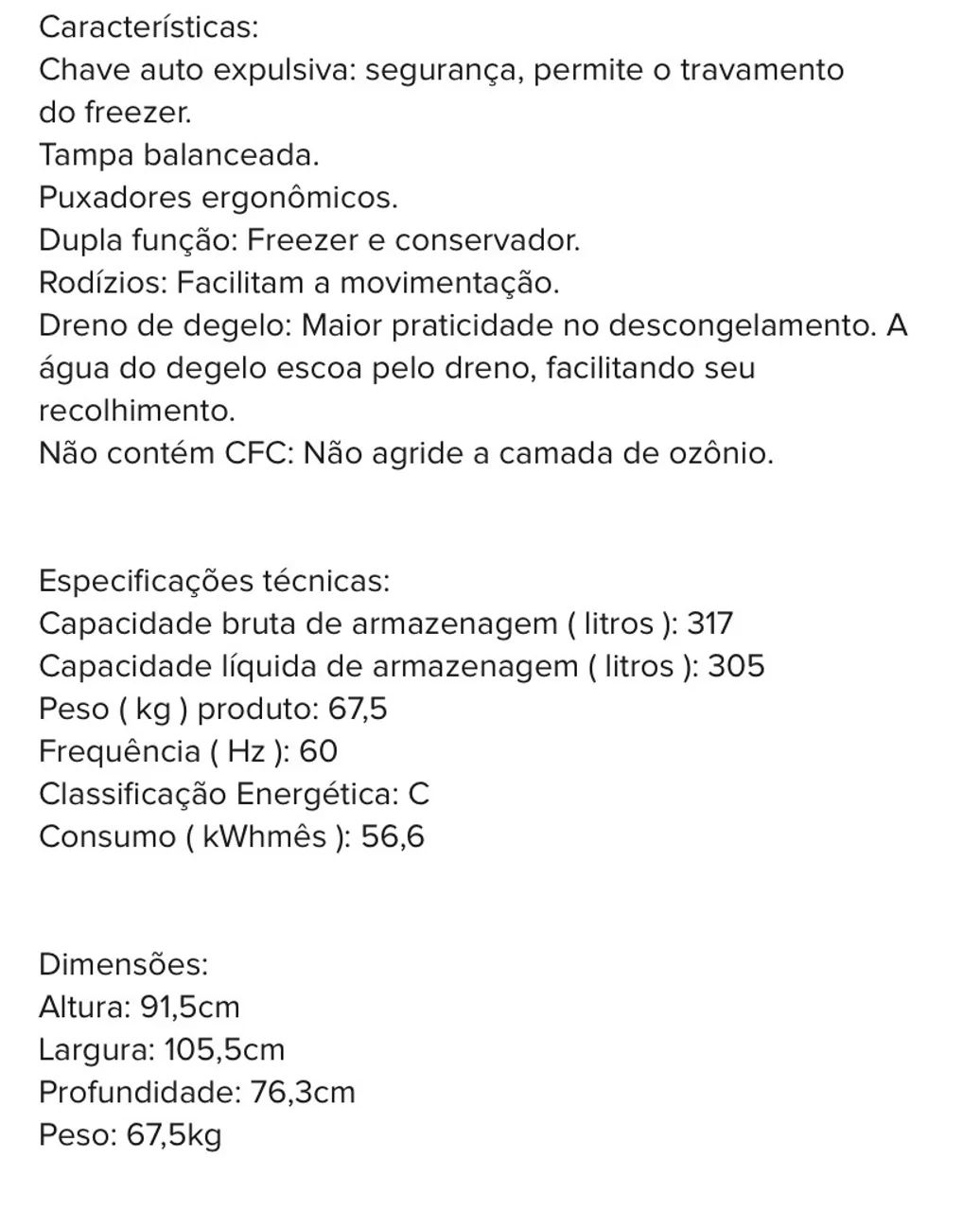 Freezer Electrolux H300 horizontal 305 litros  - Foto 3