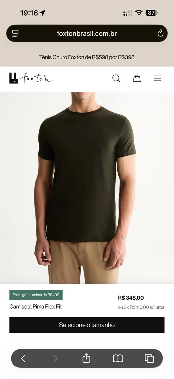 Camiseta Pima Marrom Foxton - Foto 5