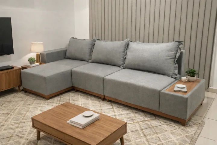 ESTOFADO LIVING CHAISE SUIÇA 3078 2,88m LUFER