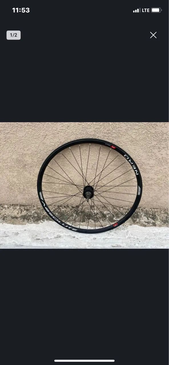 Roda aro 29 absolute nero com pneu e câmera  - Foto 2