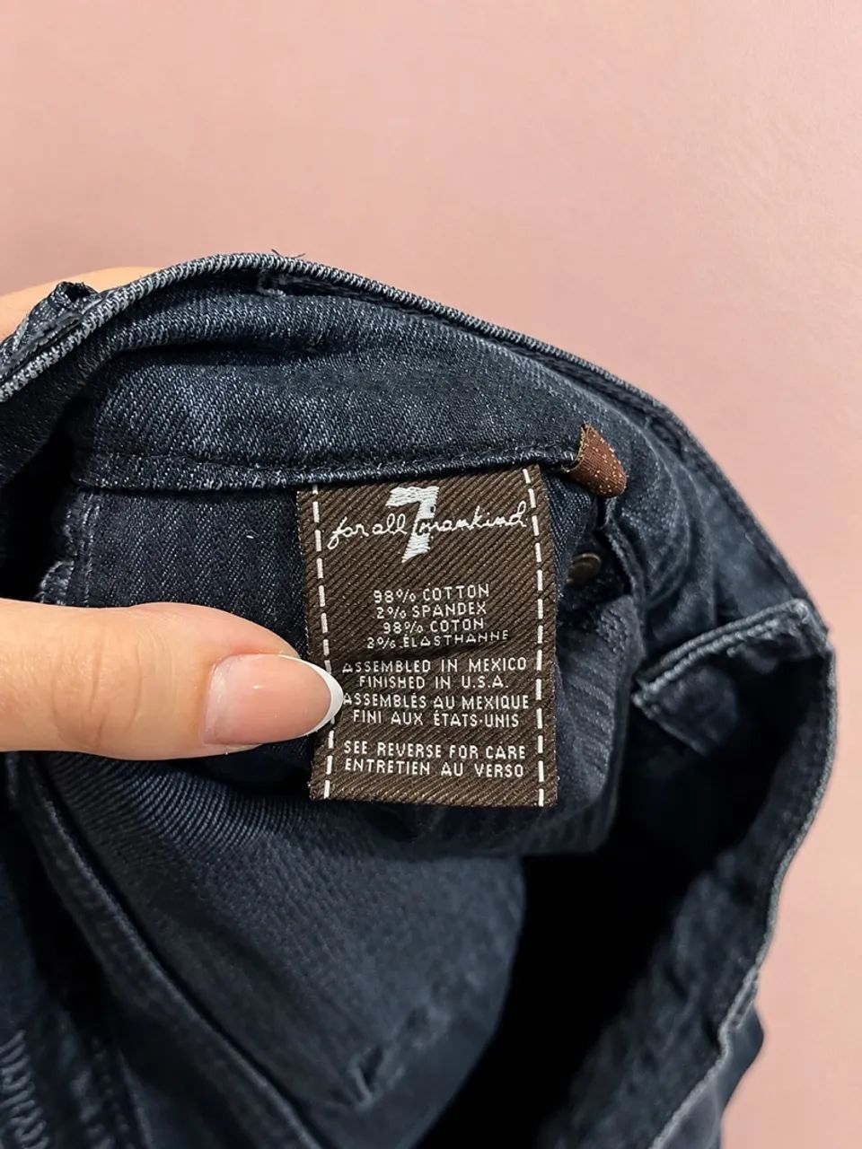 Calça Jeans 7 for all mankind azul Cintura baixa  - Foto 2