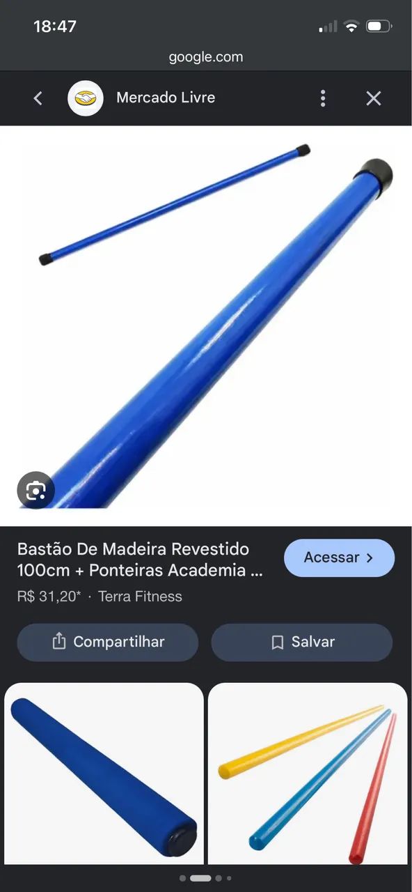 Bastão madeira 1m - Foto 2
