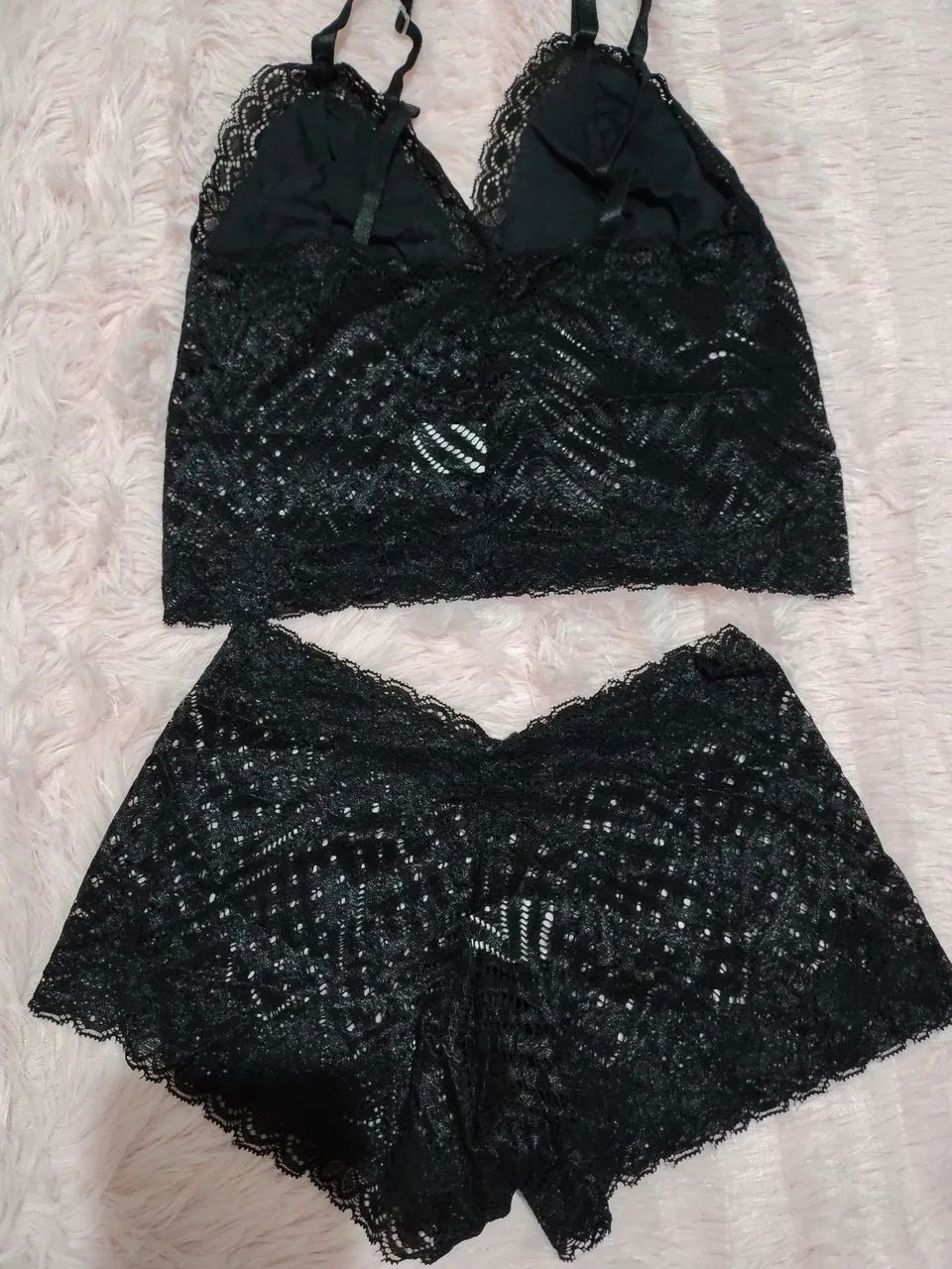 Conjunto de lingerie sem bojo Tam M Preto - Foto 2