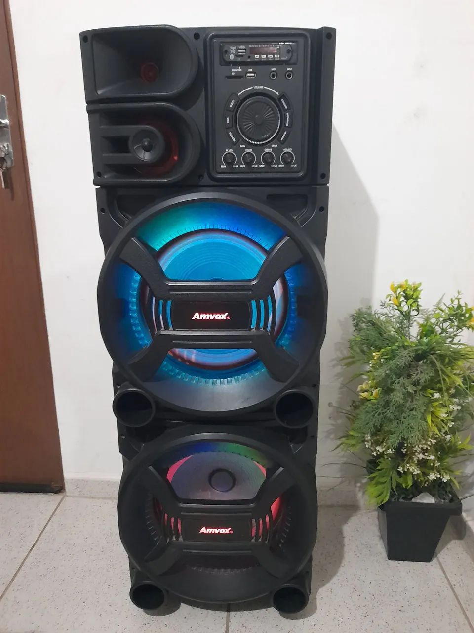 Caixa de Som Amvox 1500w Pesadão 