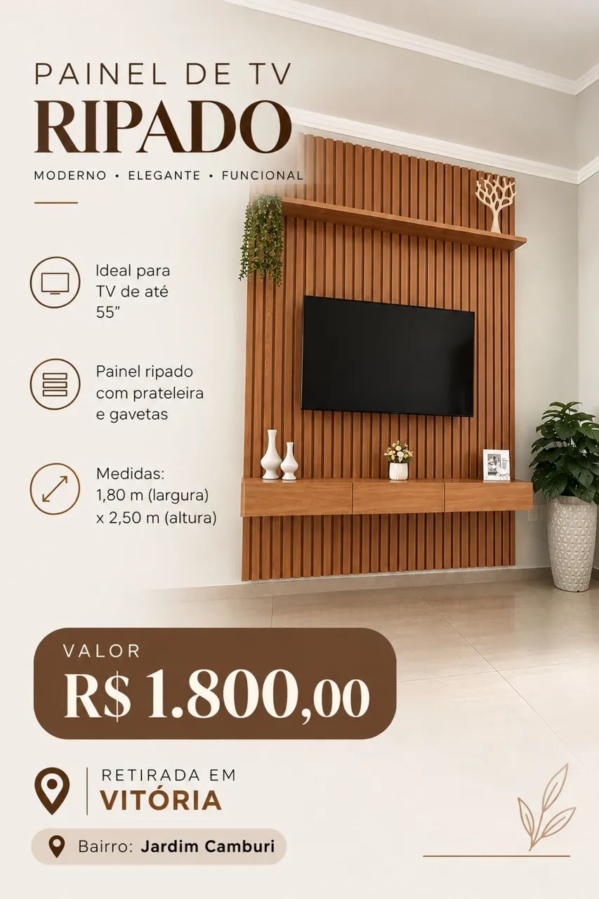 Painel de TV ripado 