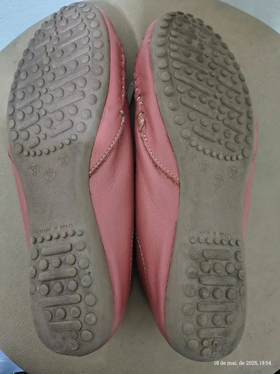 Tênis couro rosa - Foto 3